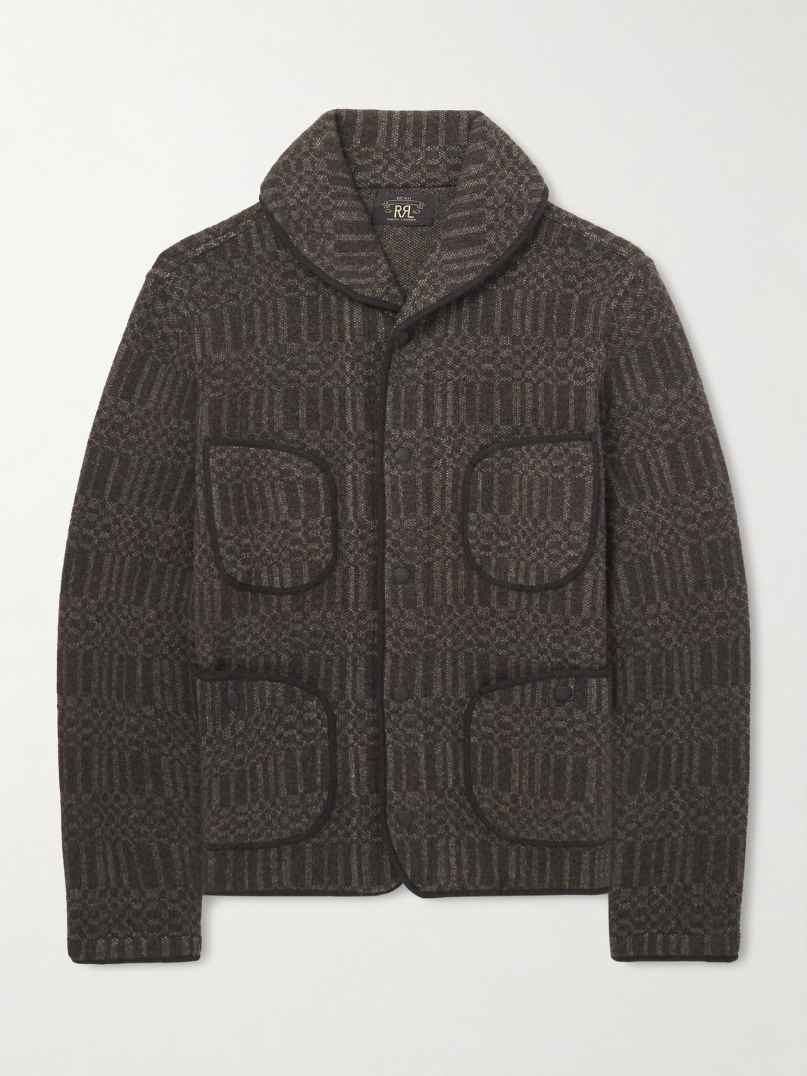 RRL Shawl-Collar Jacquard-Knit Wool and Cashmere-Blend Cardigan - Men