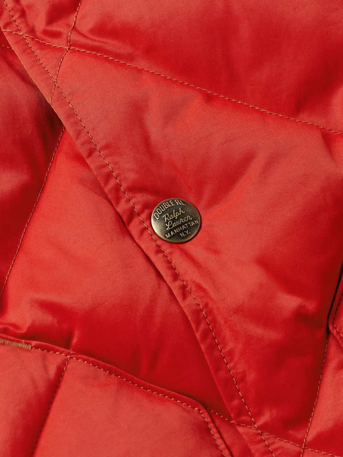 Rrl William Quilted Padded Recycled-nylon Gilet In Red