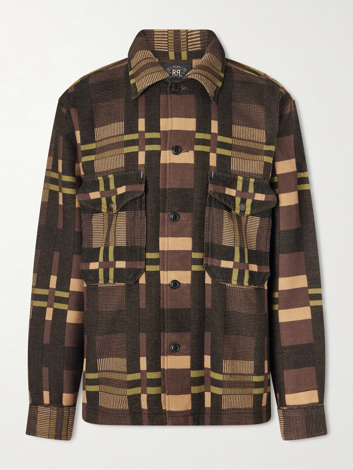 RRL – Checked Cotton-Jacquard Overshirt