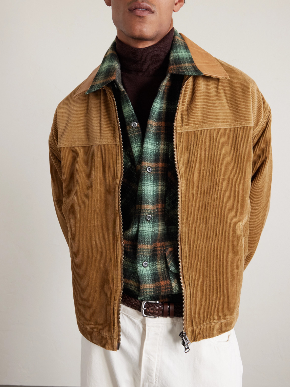 Rrl Checked Wool Overshirt In Multi