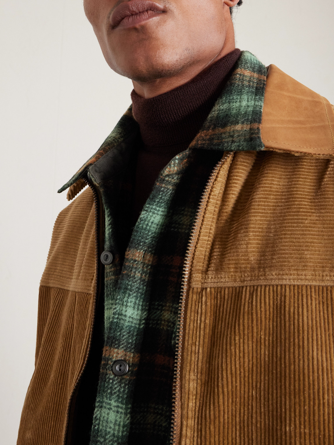 Rrl Checked Wool Overshirt In Multi