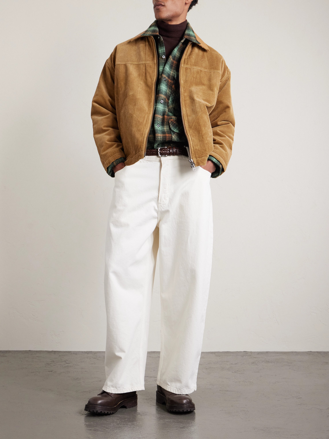 Rrl Checked Wool Overshirt In Multi