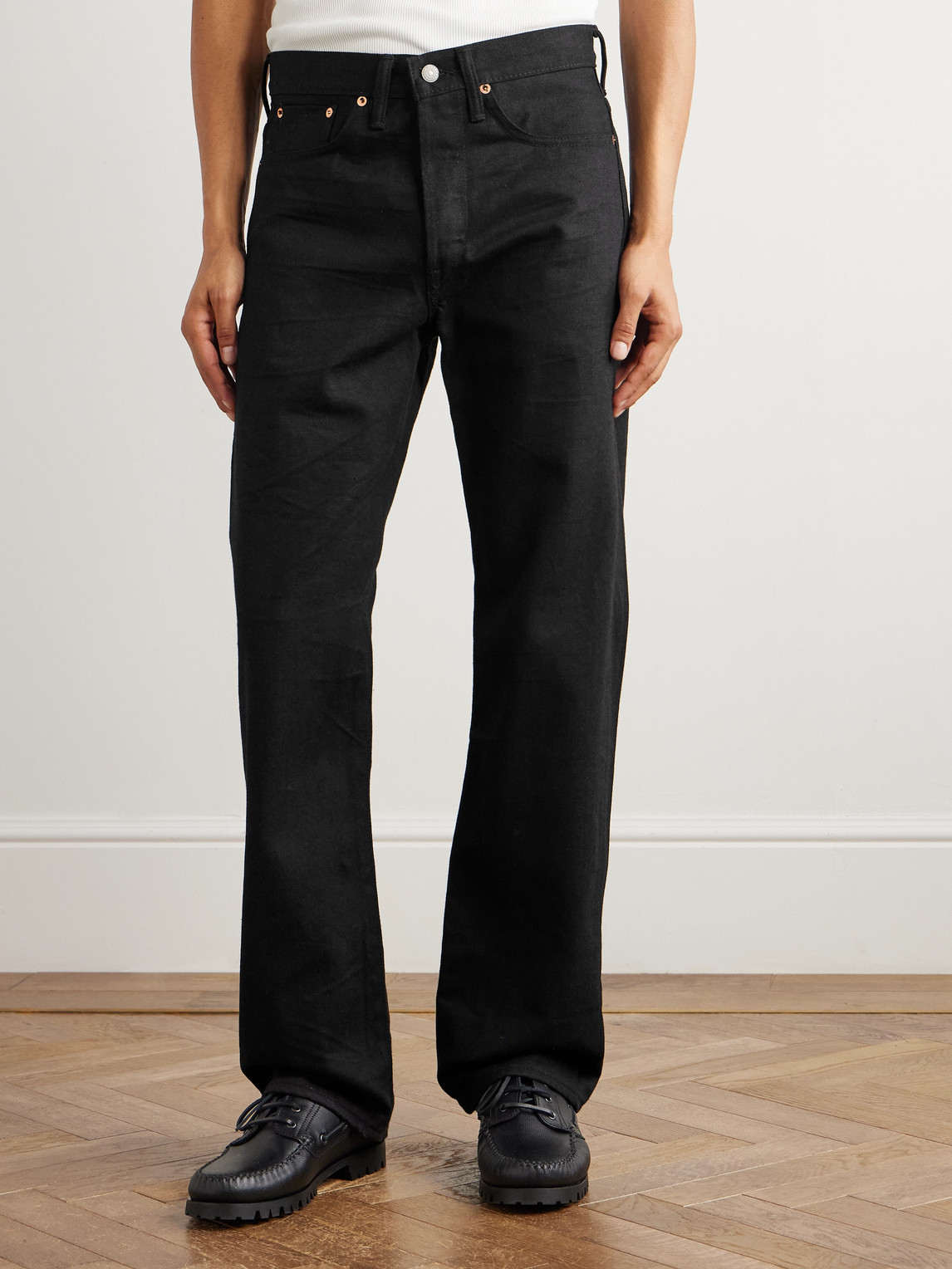 Rrl Straight-leg Jeans In Black