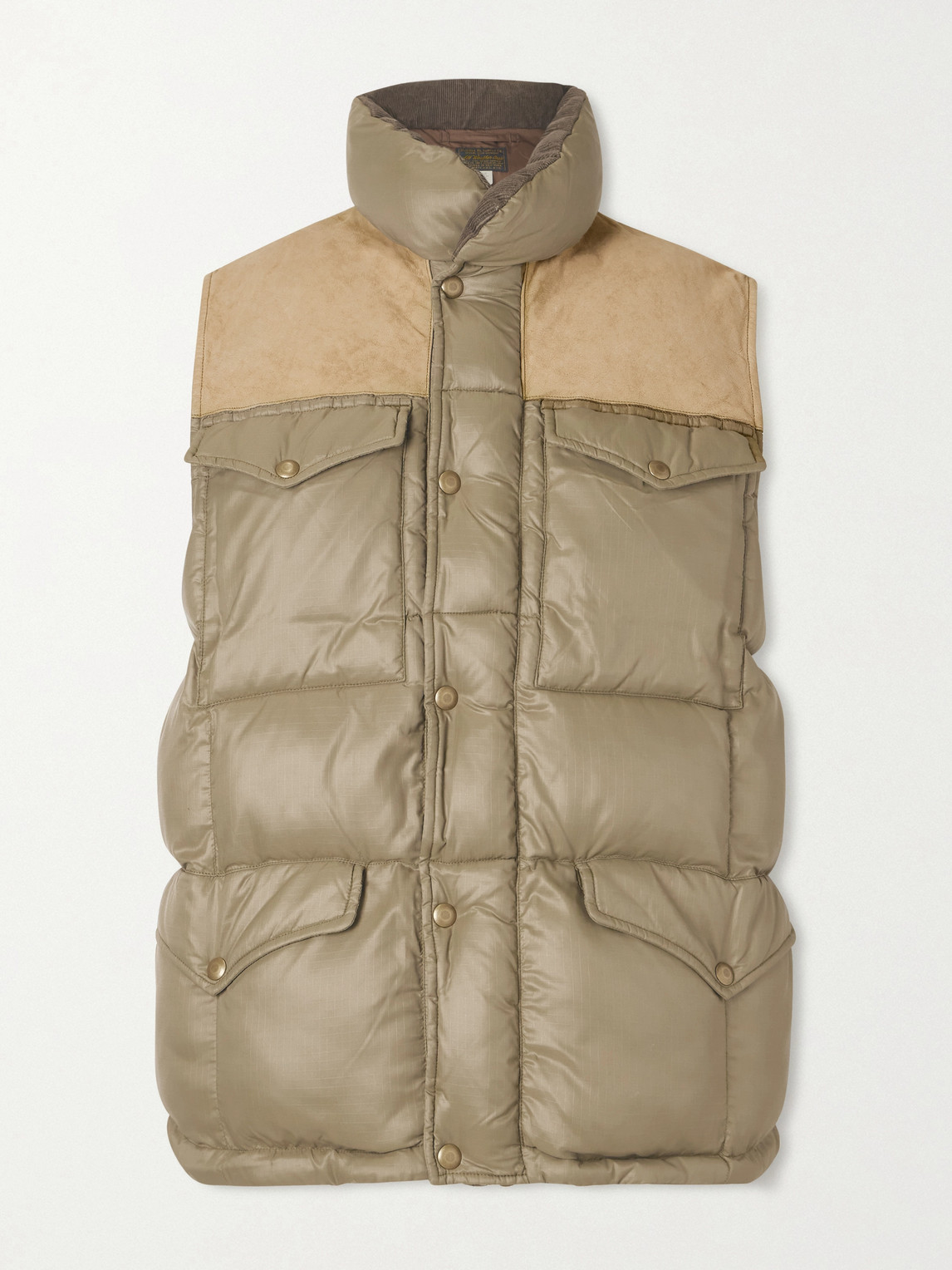 RRL – Suede-Trimmed Shell Gilet