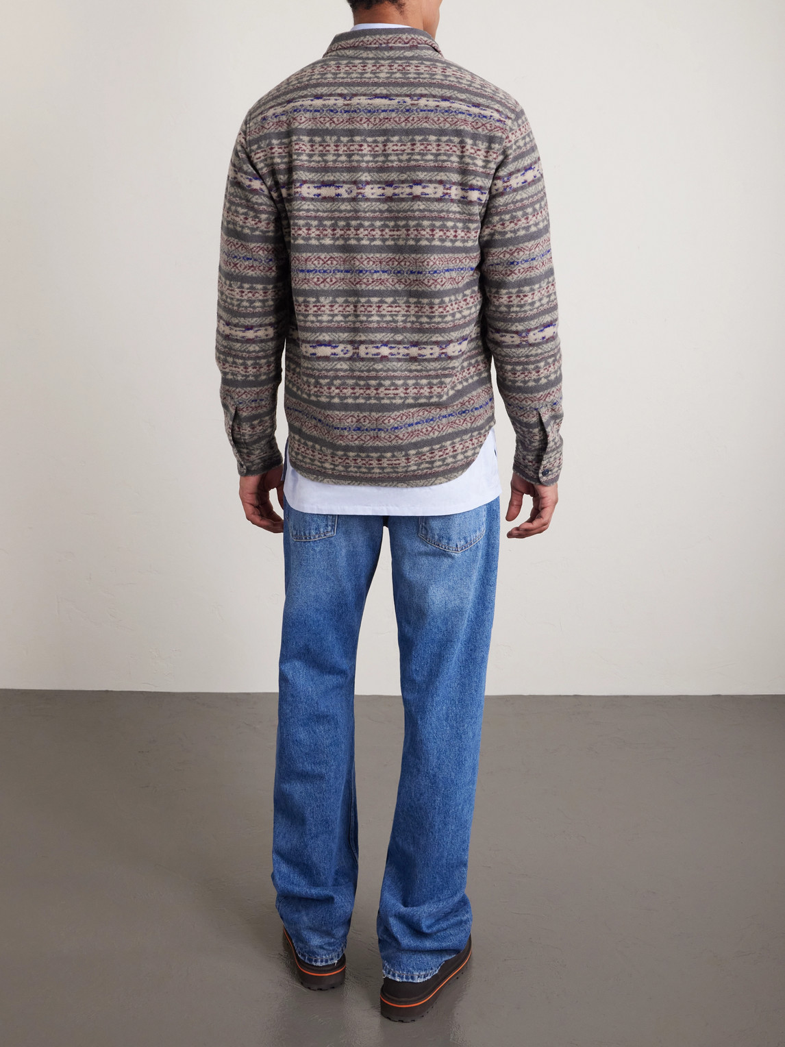 Rrl Wool-blend Overshirt In Multi