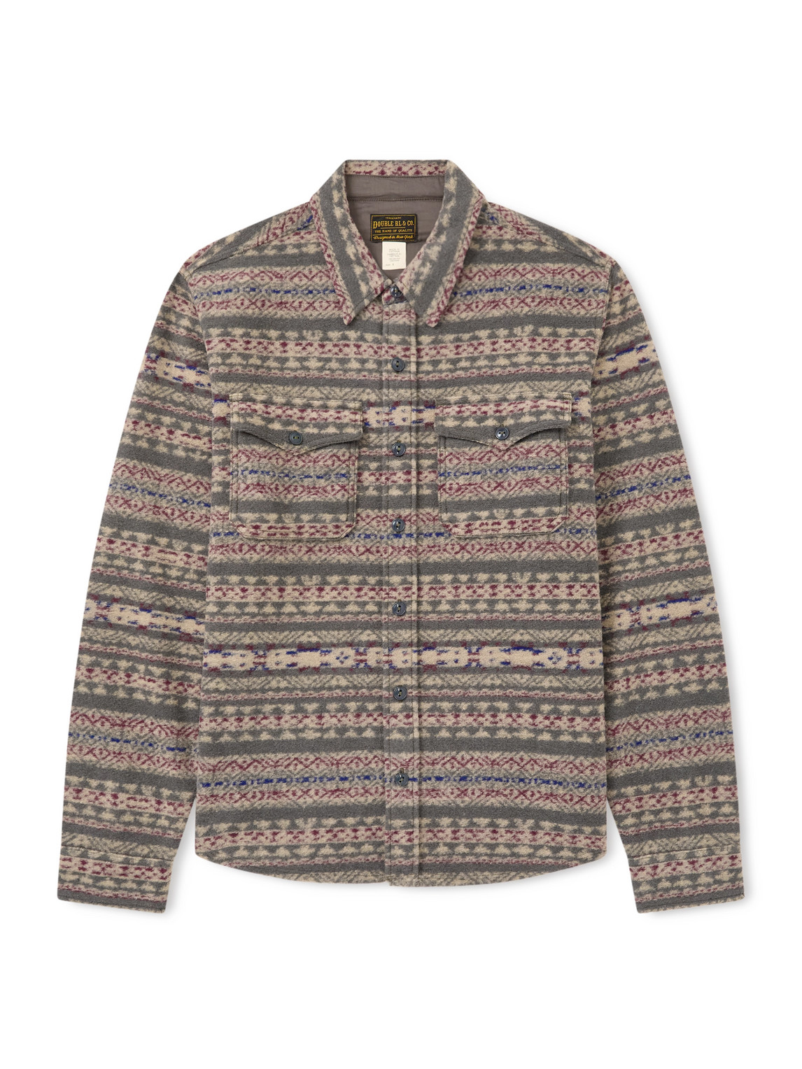Rrl Wool-blend Overshirt In Multi