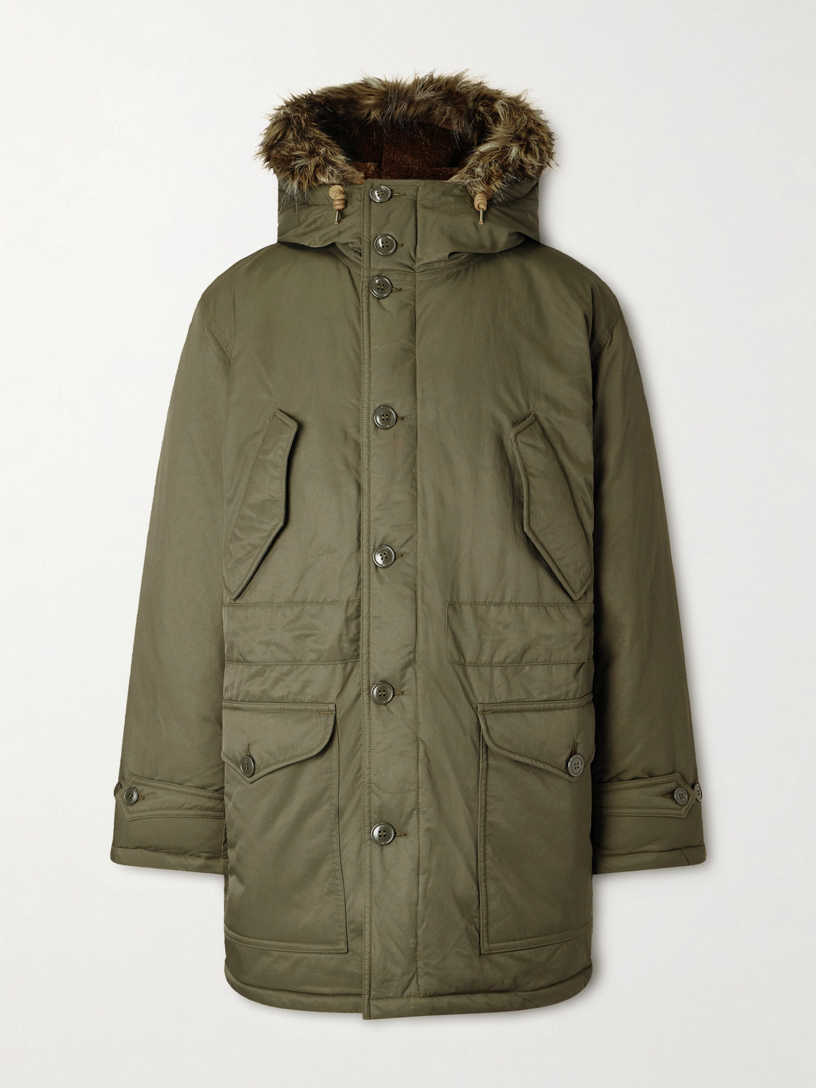 RRL Plush-Trimmed Padded hell Hooded Parka - Men