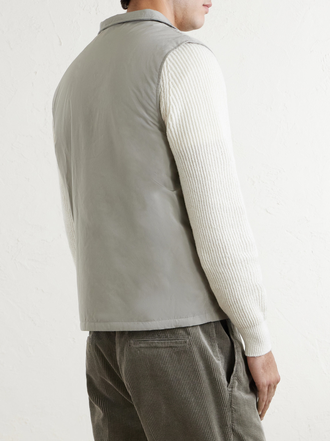  Brunello Cucinelli - Padded Shell Gilet - Men - Gray - It 46 