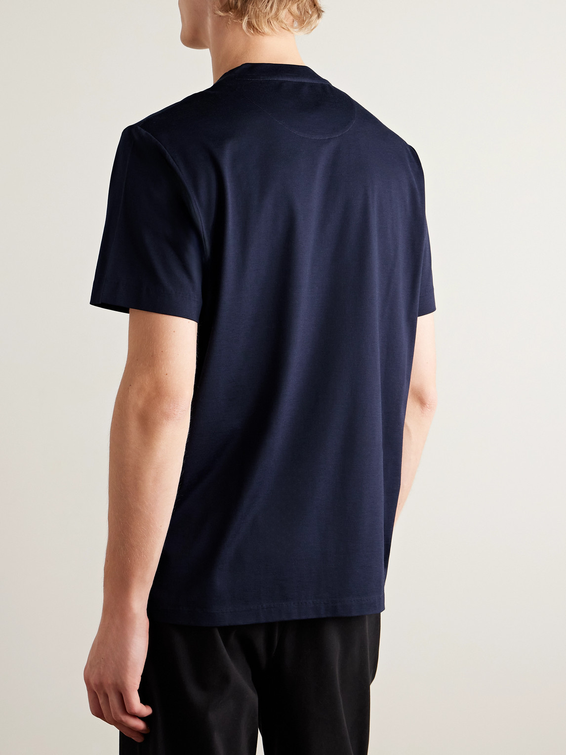Mr P. - Silk And Cotton-Blend T-Shirt