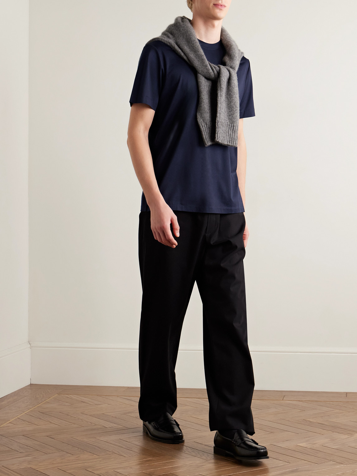 Mr P. - Silk And Cotton-Blend T-Shirt