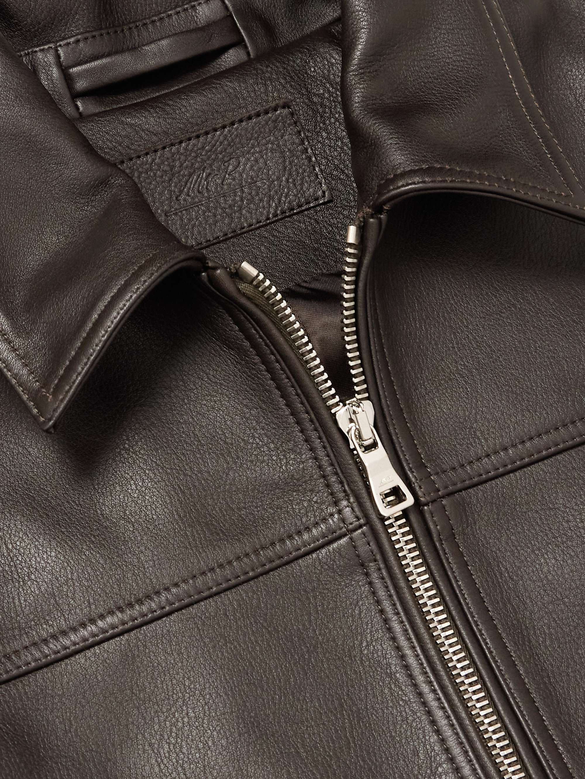 MR P. Full-Grain Leather Coach Jacket