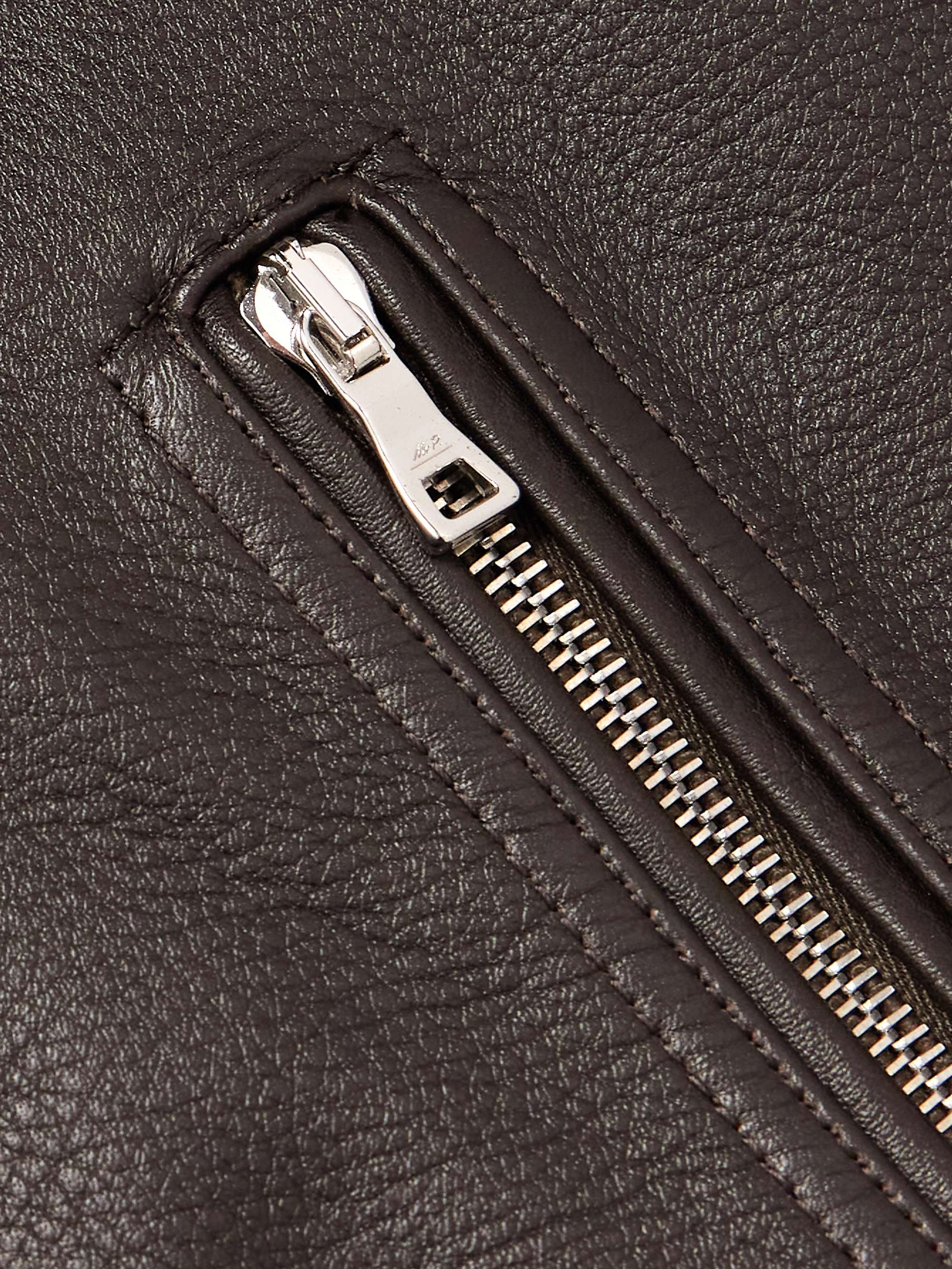 MR P. Full-Grain Leather Coach Jacket