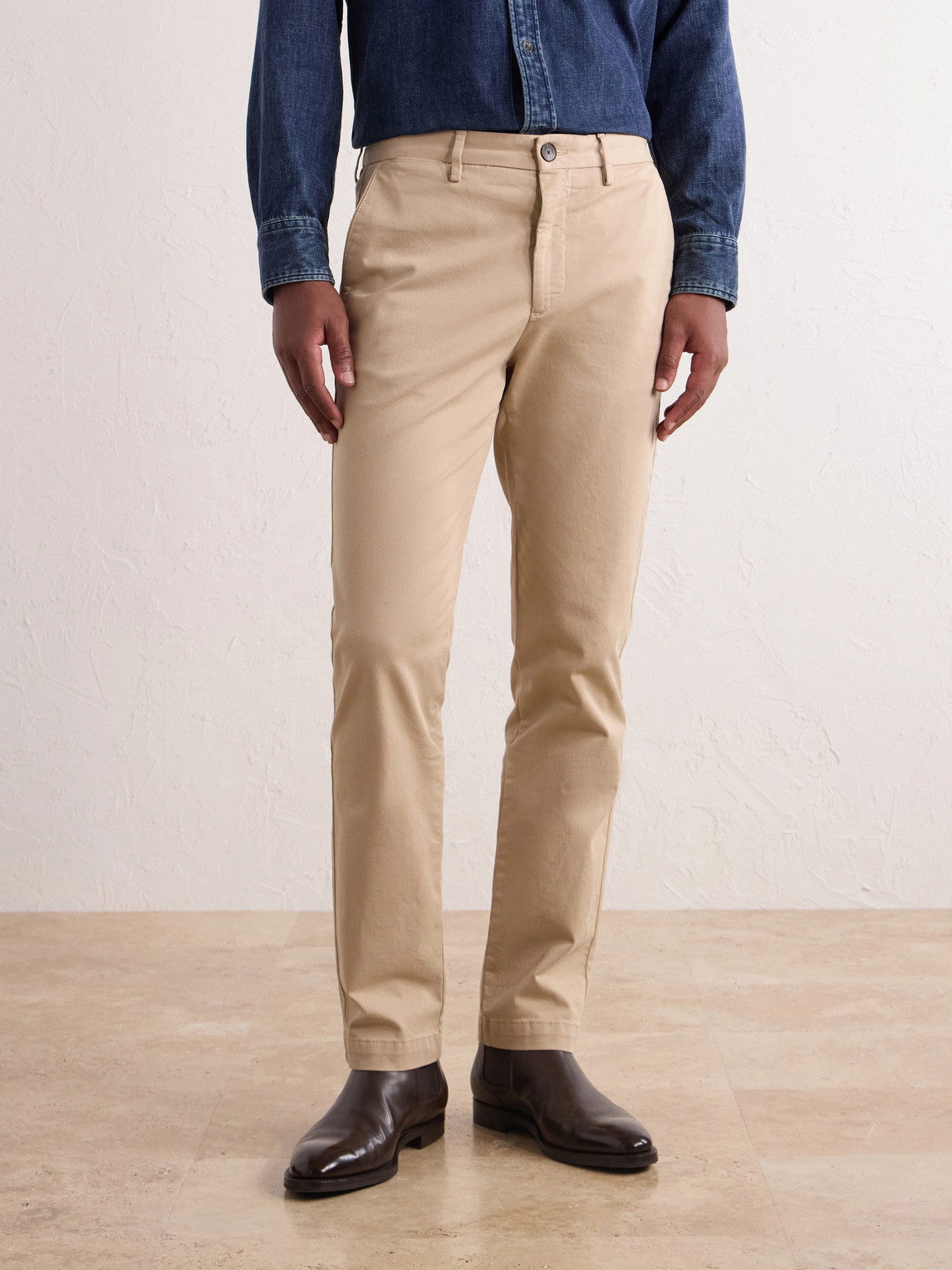 Mr P. - Samuel Straight-Leg Organic Cotton-Blend Twill Chinos