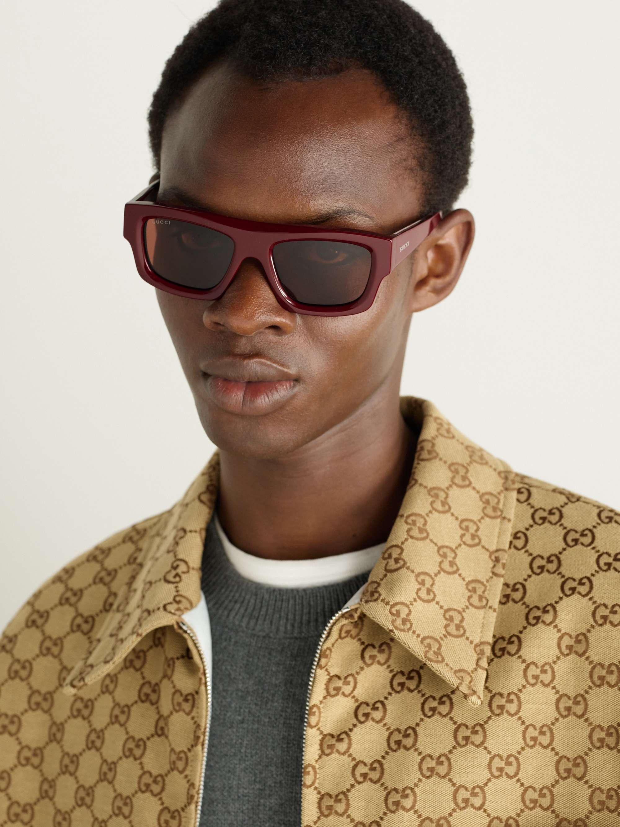 GUCCI EYEWEAR Square Frame Acetate Sunglasses For Men MR PORTER