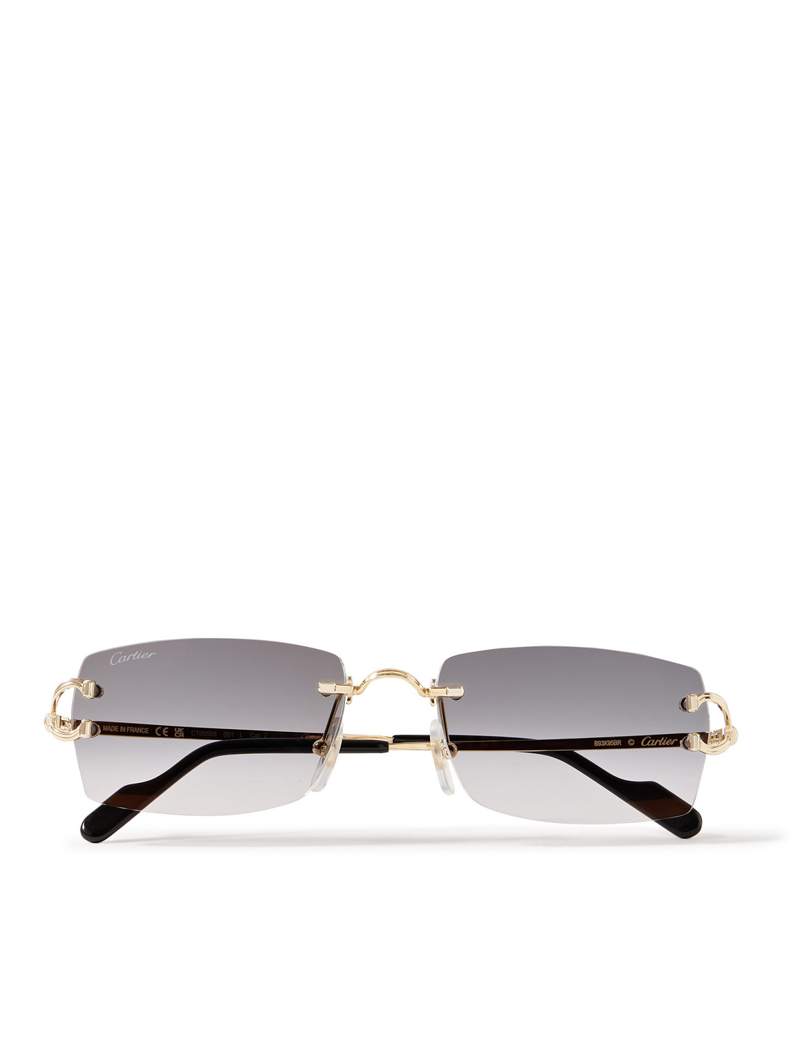 Cartier Signature C Rimless Square-frame Gold-tone Sunglasses