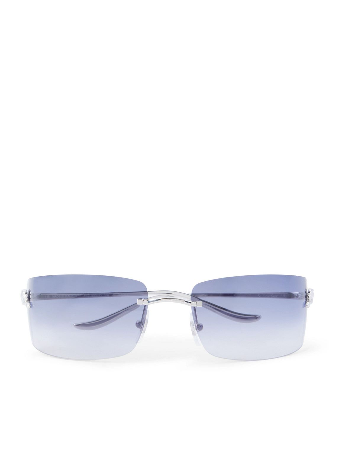 Cartier Rimless Square-frame Silver-tone Sunglasses