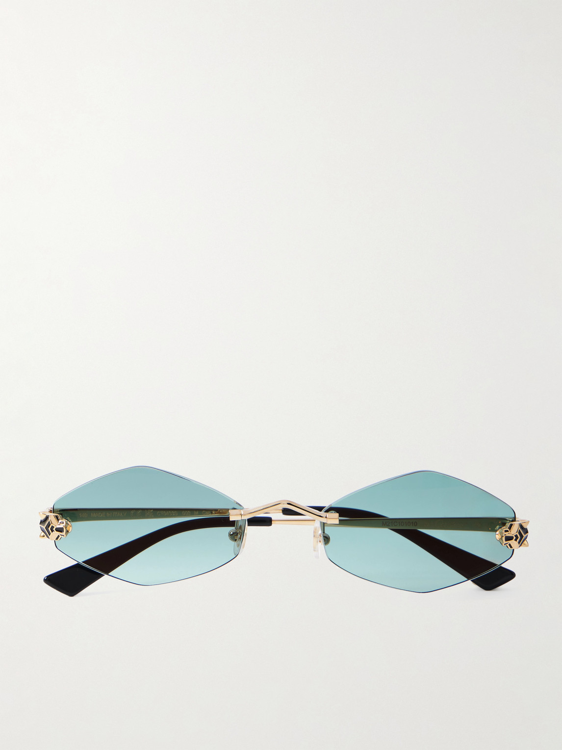 Cartier Eyewear Panthère de Cartier Rimless Hexagon-Frame Gold-Tone Sunglasses - Men