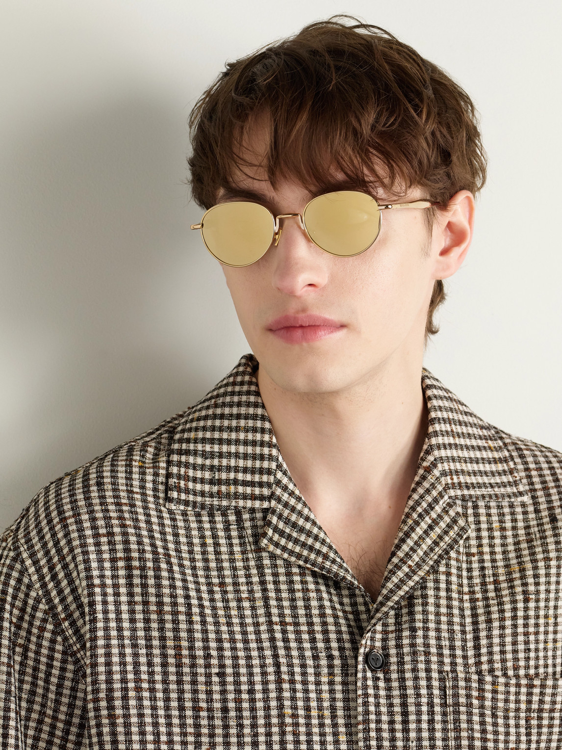 Round-Frame Gold-Tone Sunglasses — 2