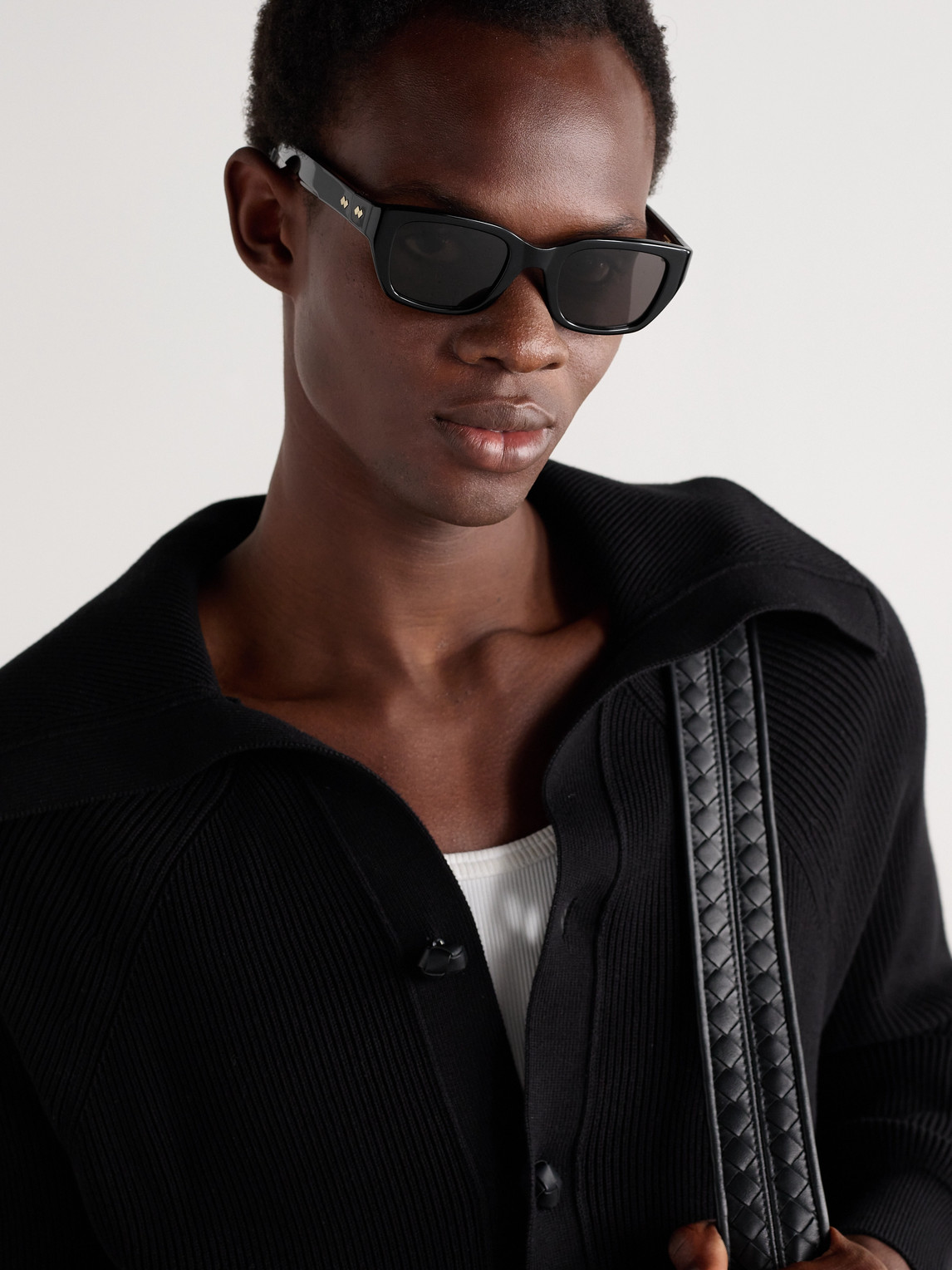 Ribbon Square-Frame Acetate Sunglasses — 2