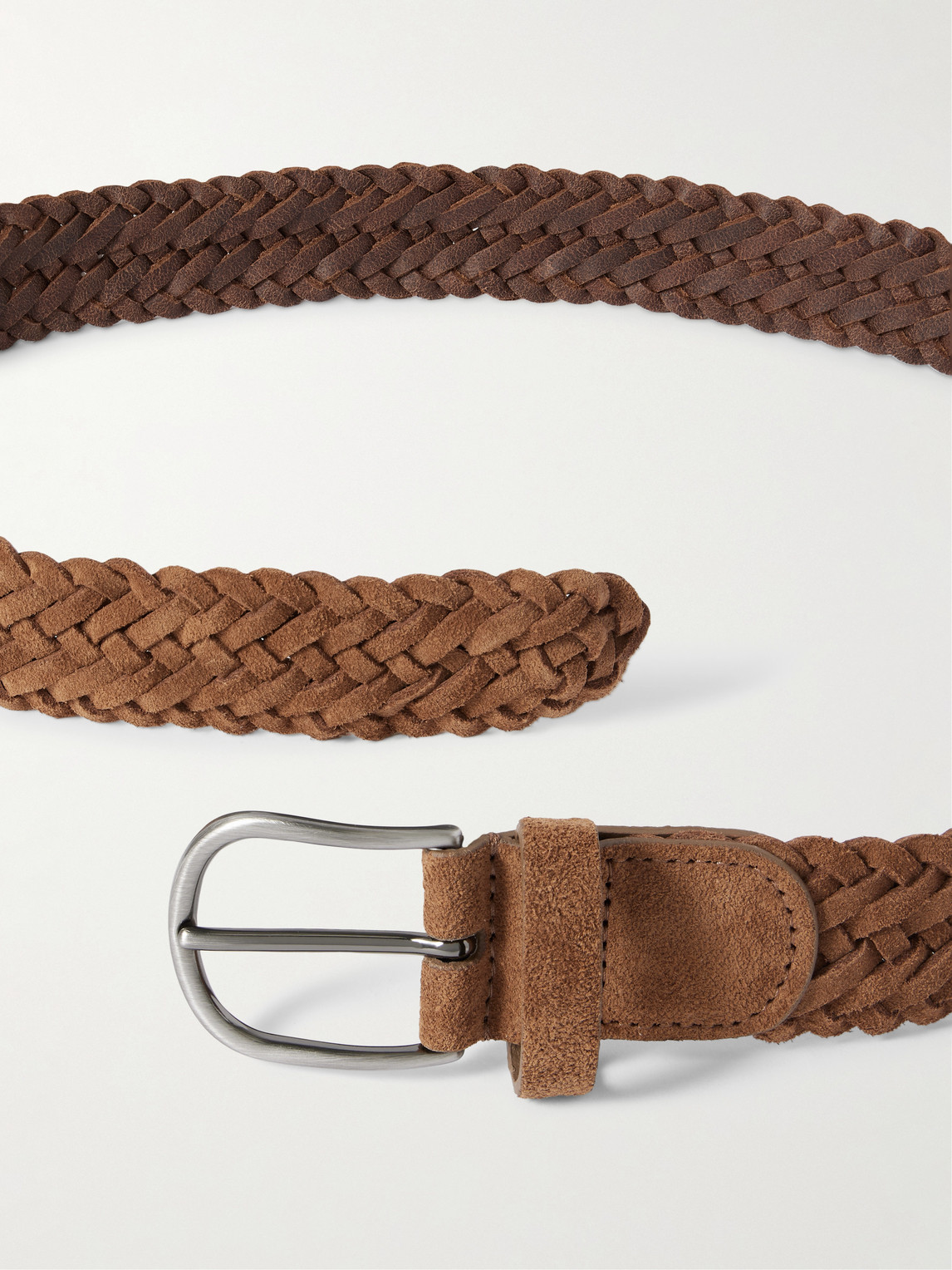 Anderson's 3.5cm Woven Suede Belt