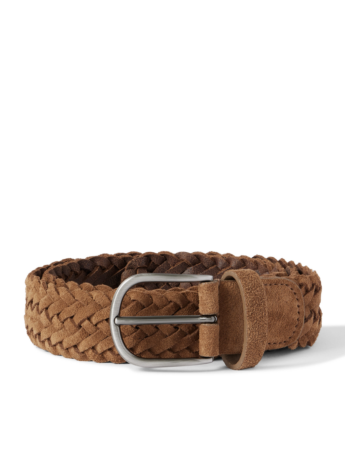 Anderson's 3.5cm Woven Suede Belt