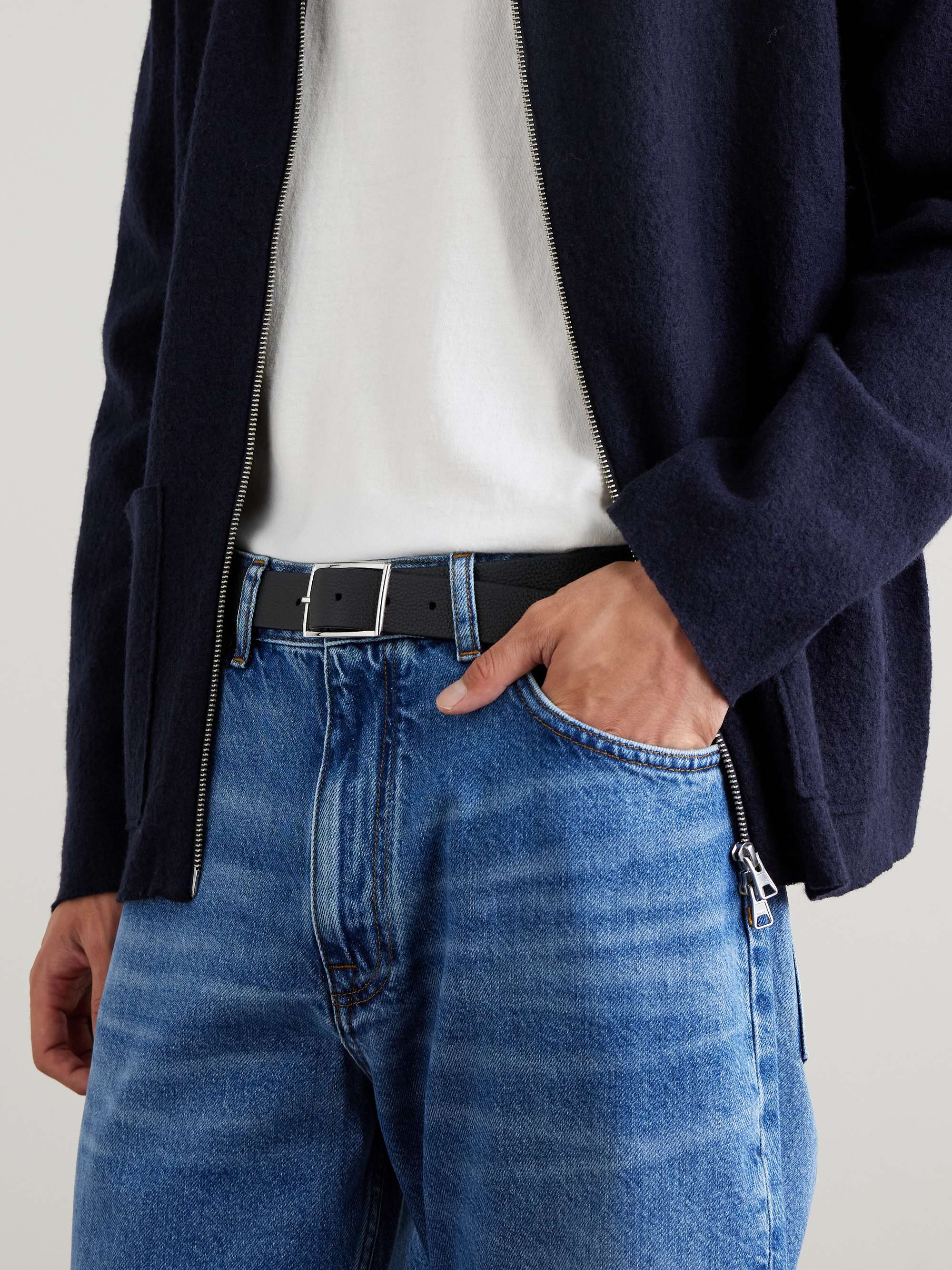 ANDERSON'S 3cm Reversible Full-Grain Leather Belt