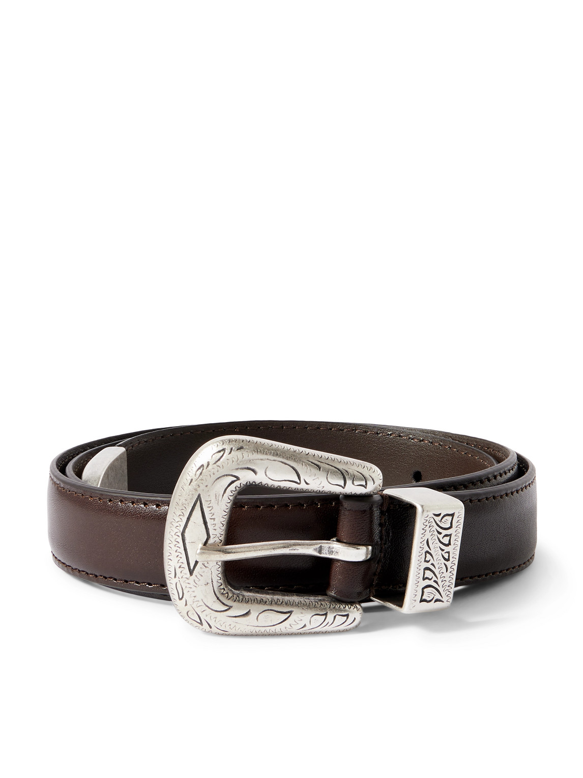 Anderson's 2.5cm Full-grain Leather Belt In Brown
