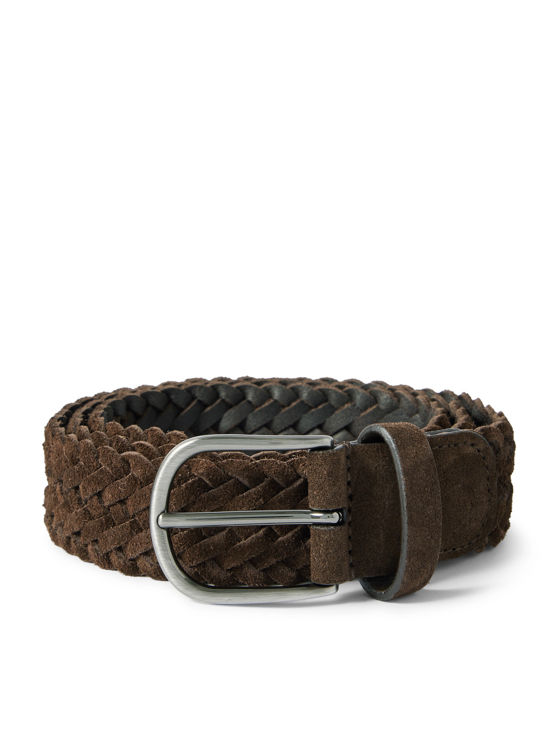 Anderson's 3.5cm Woven Suede Belt