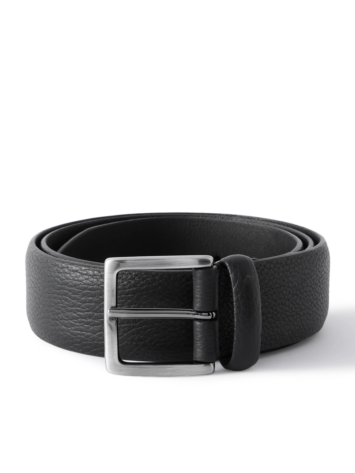 Anderson's 3.5cm Full-grain Leather Belt In Black