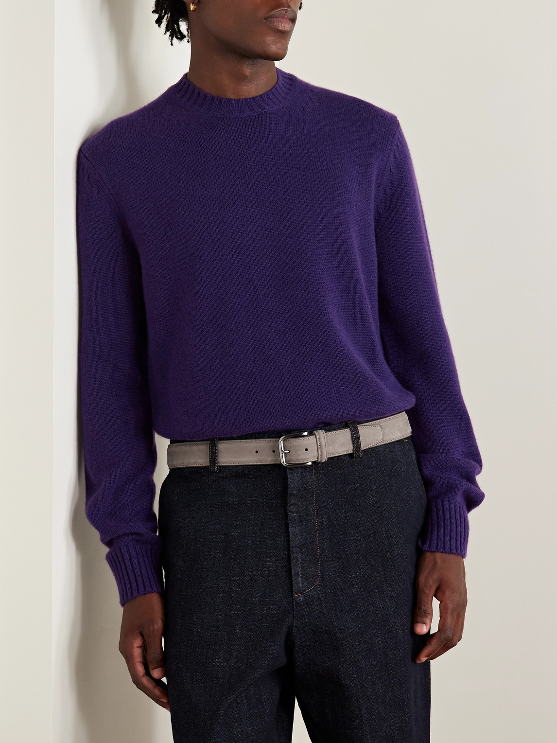 Anderson's 3.5cm Nubuck Belt In Brown