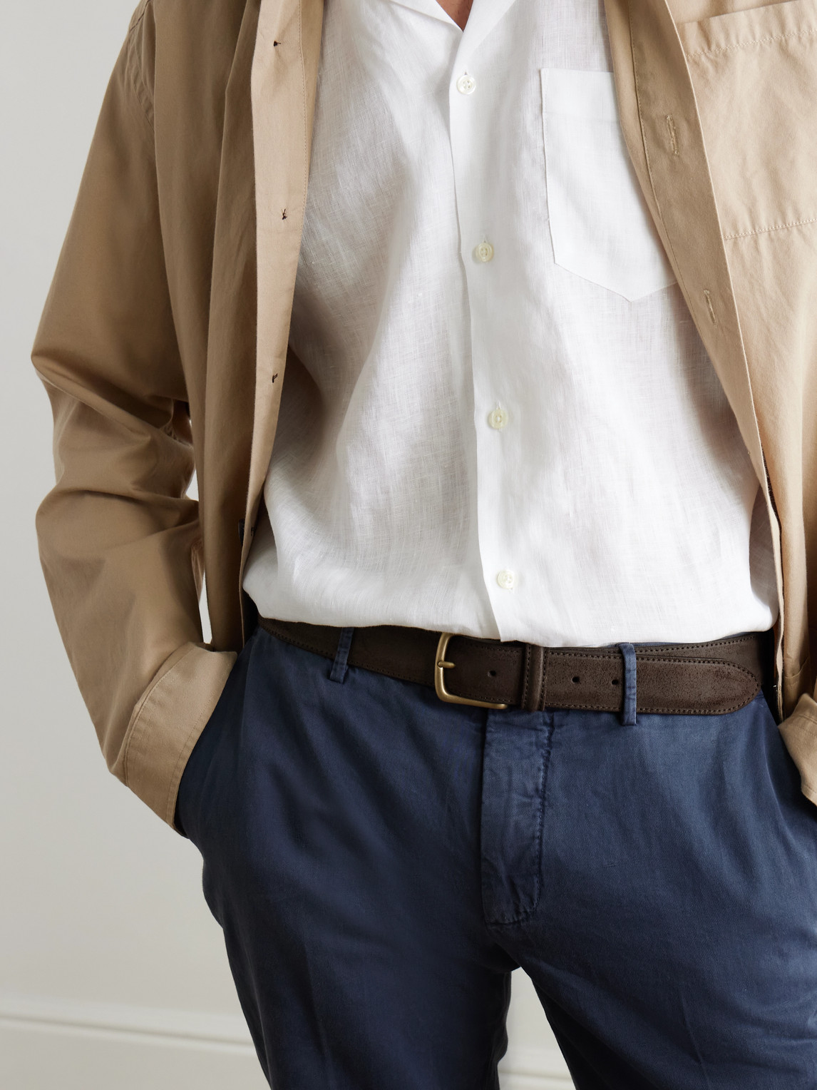 Anderson's Waxed-suede Belt
