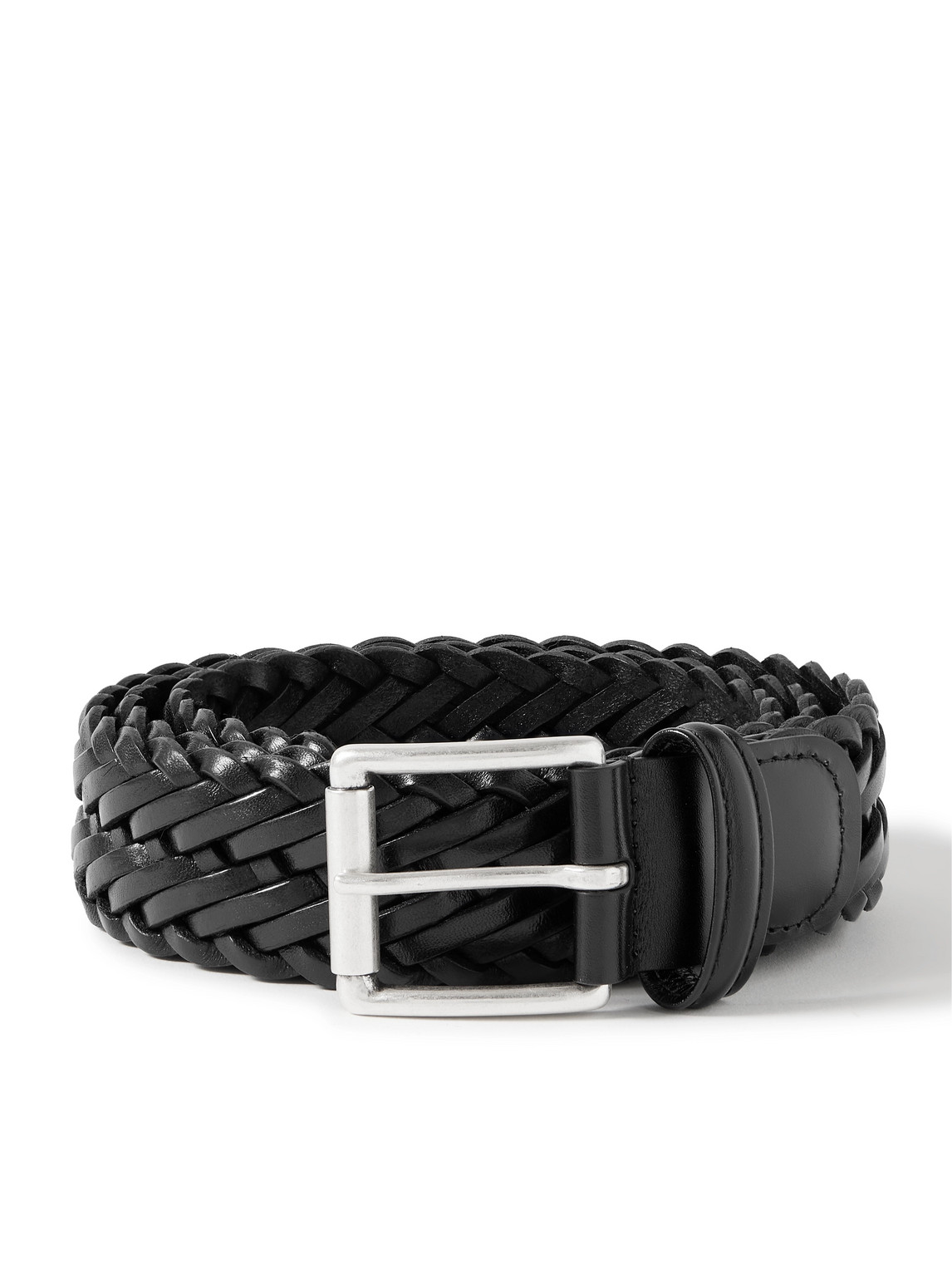 3.5cm Woven Leather Belt