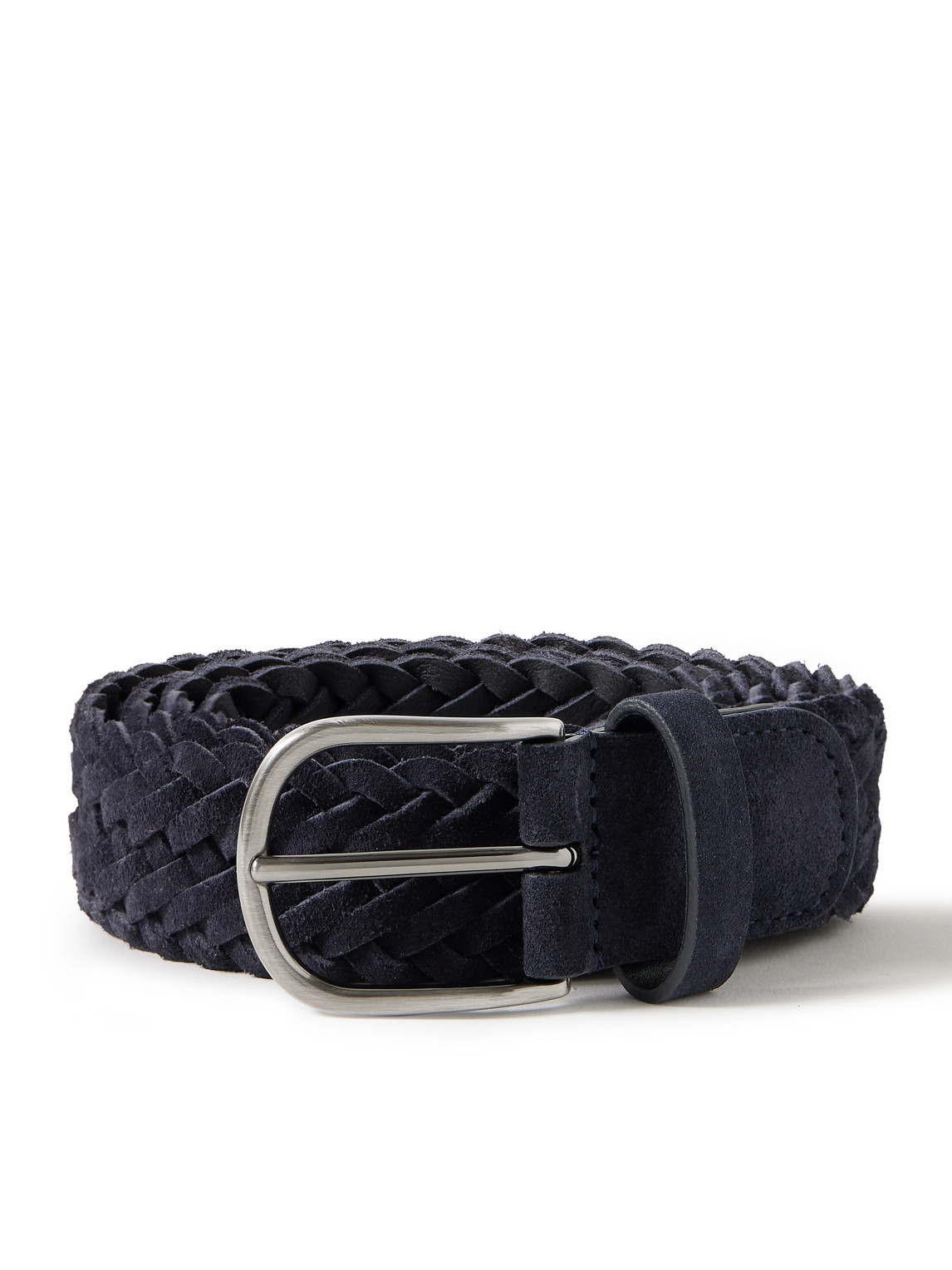 3.5cm Woven Suede Belt