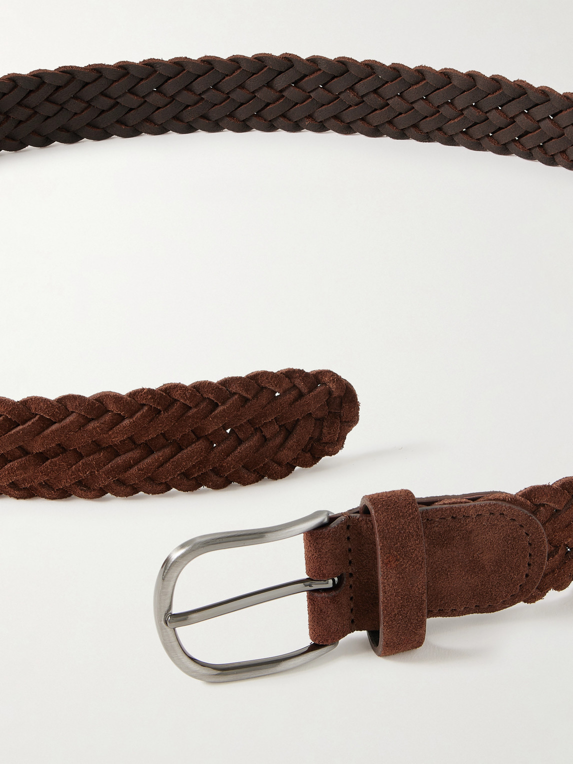 Anderson's 3.5cm Woven Suede Belt