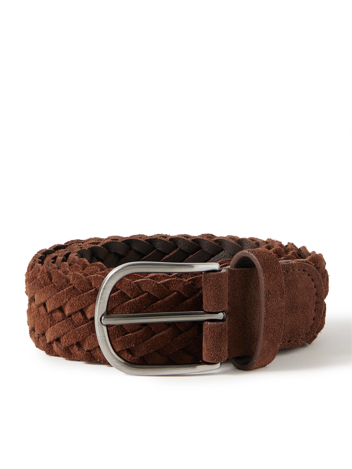 3.5cm Woven Suede Belt