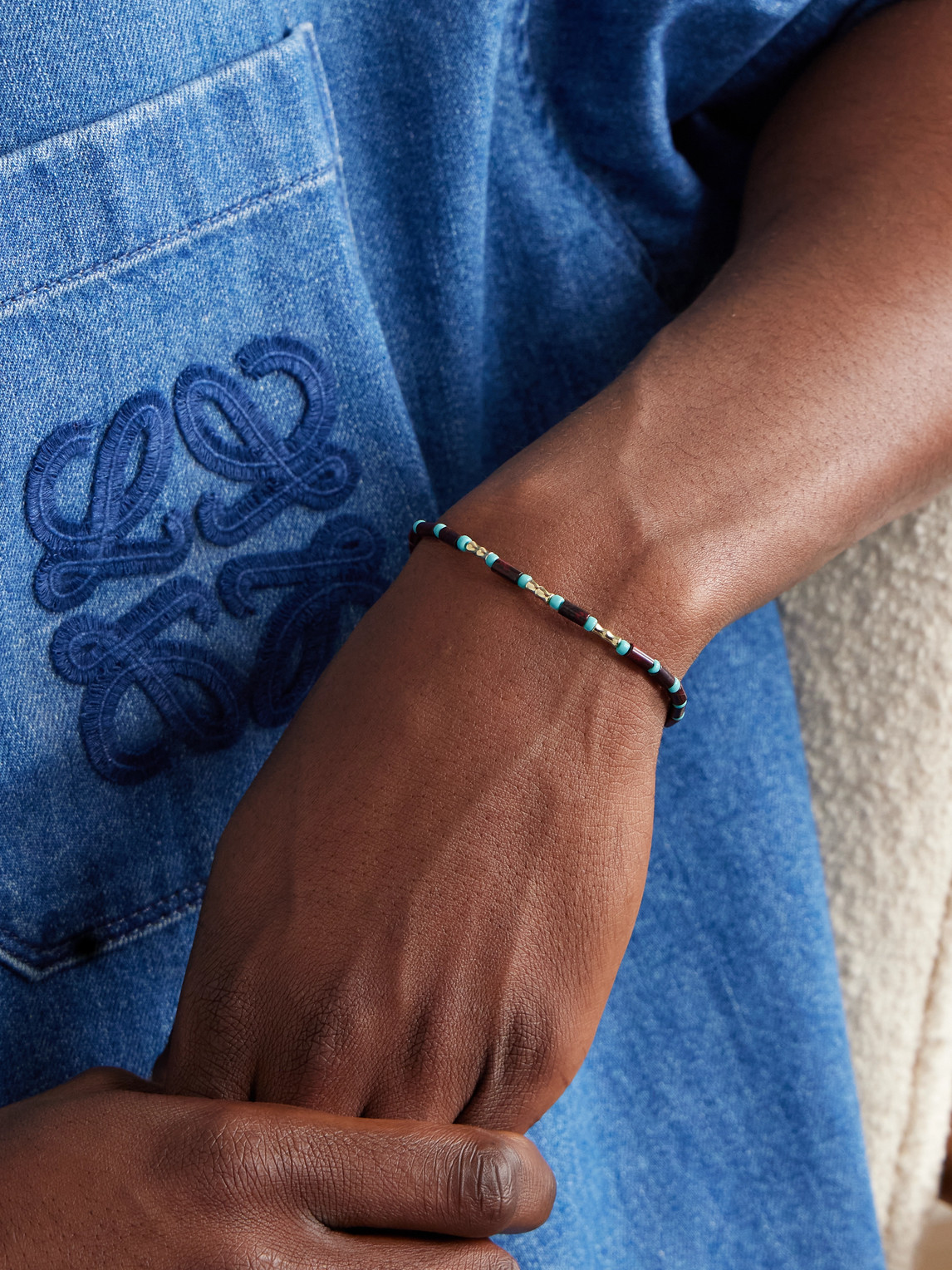 Luis Morais 14-karat Gold Jasper Bracelet