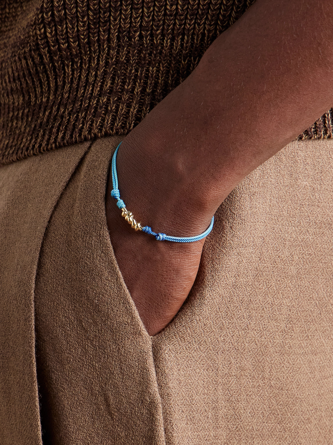 Luis Morais 14-karat Gold And Cord Bracelet