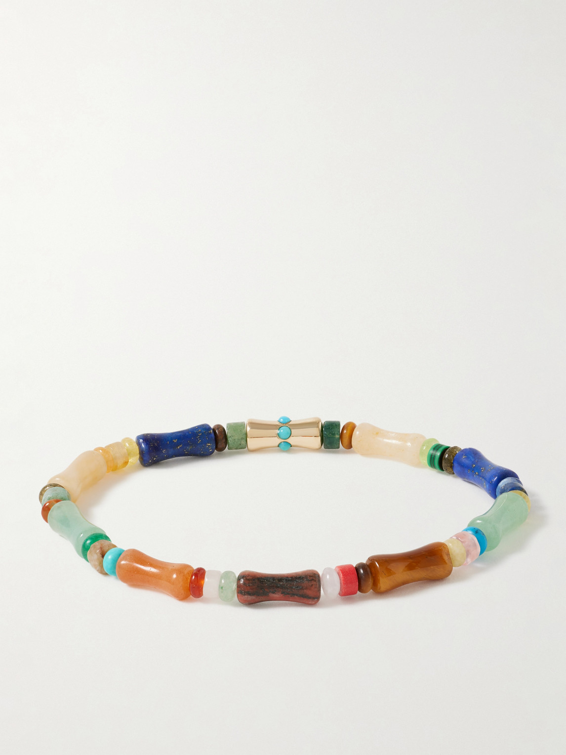 Luis Morais 14-karat Gold, Agate And Turquoise Bracelet
