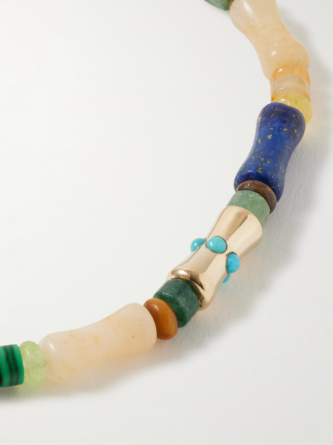Luis Morais 14-karat Gold, Agate And Turquoise Bracelet