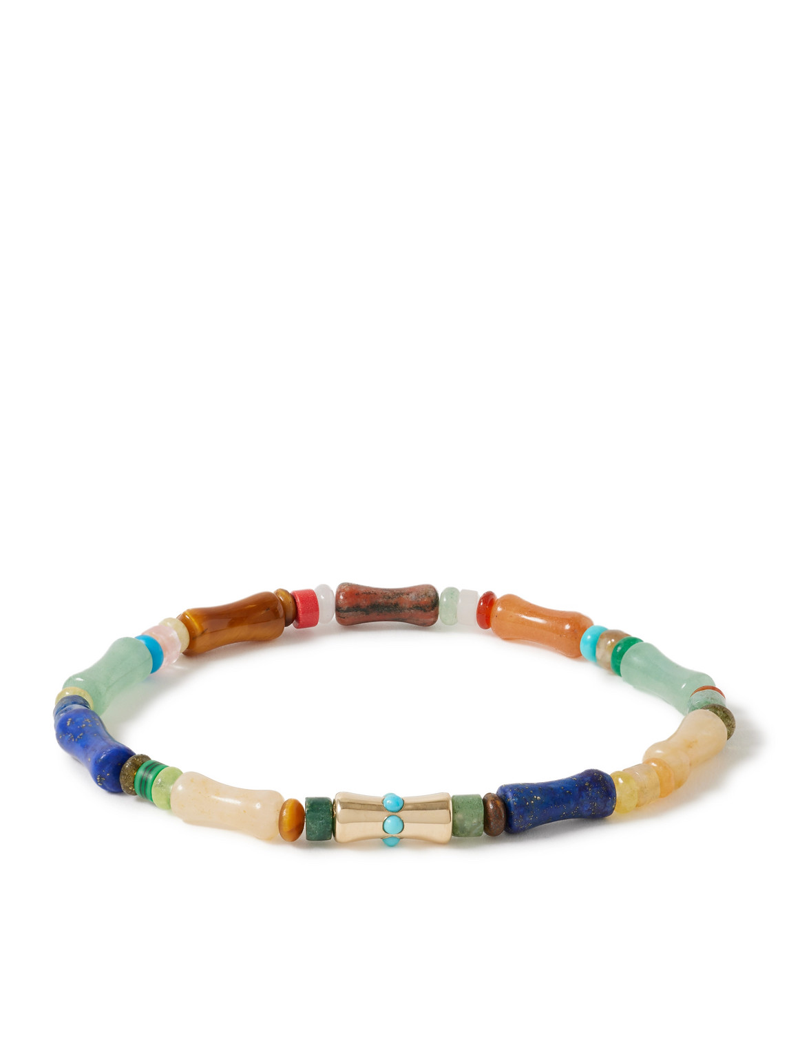Luis Morais 14-karat Gold, Agate And Turquoise Bracelet
