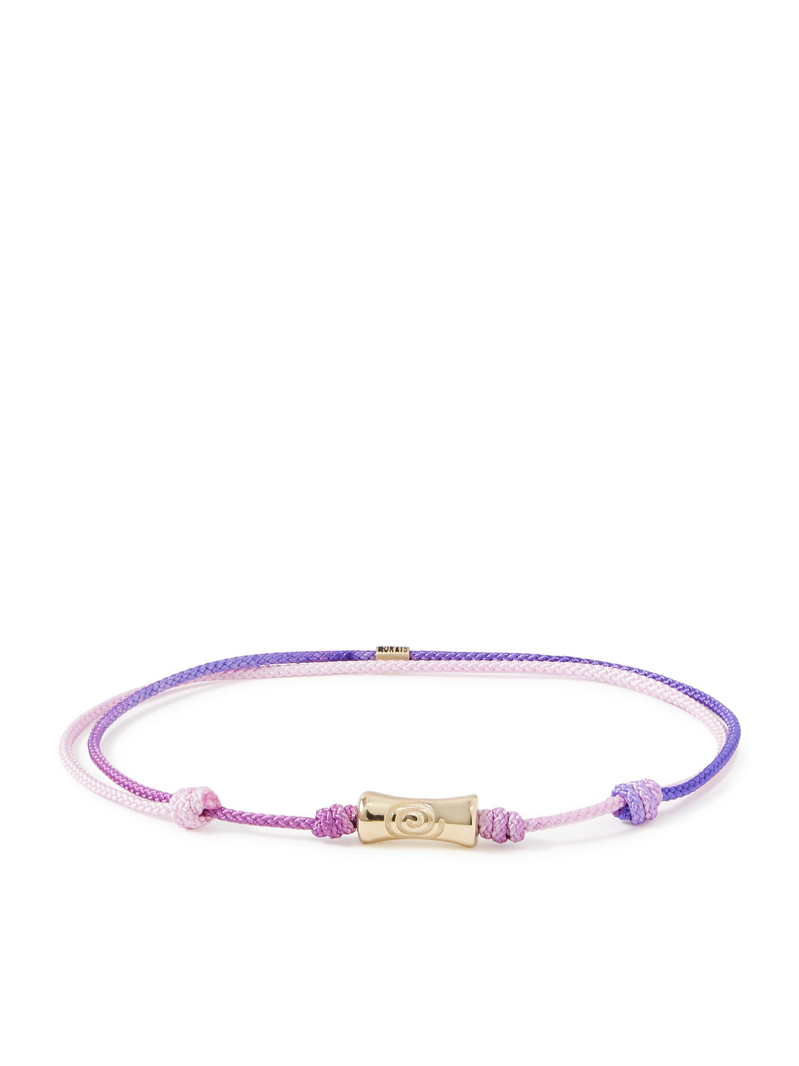 14-Karat Gold and Cord Bracelet