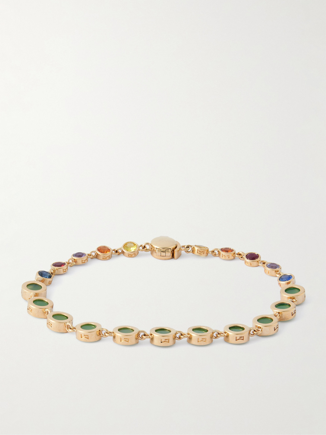 LUIS MORAIS 14-Karat Gold Multi-Stone Bracelet - Men