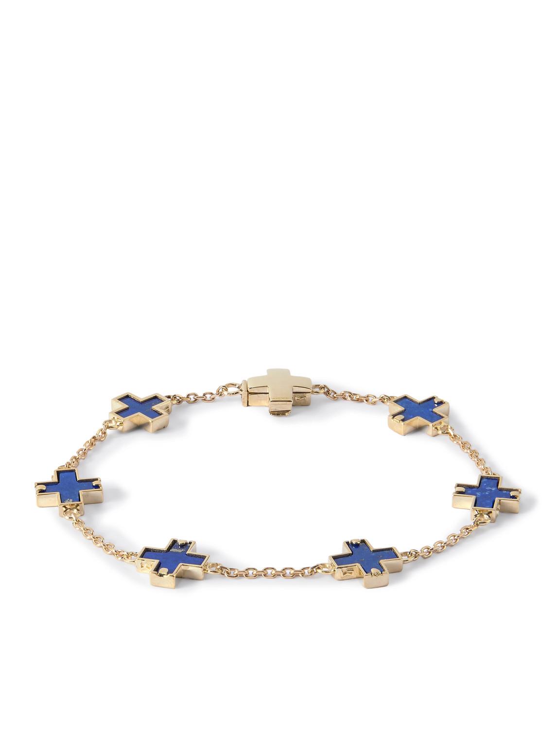 14-Karat Gold Lapis Lazuli Bracelet