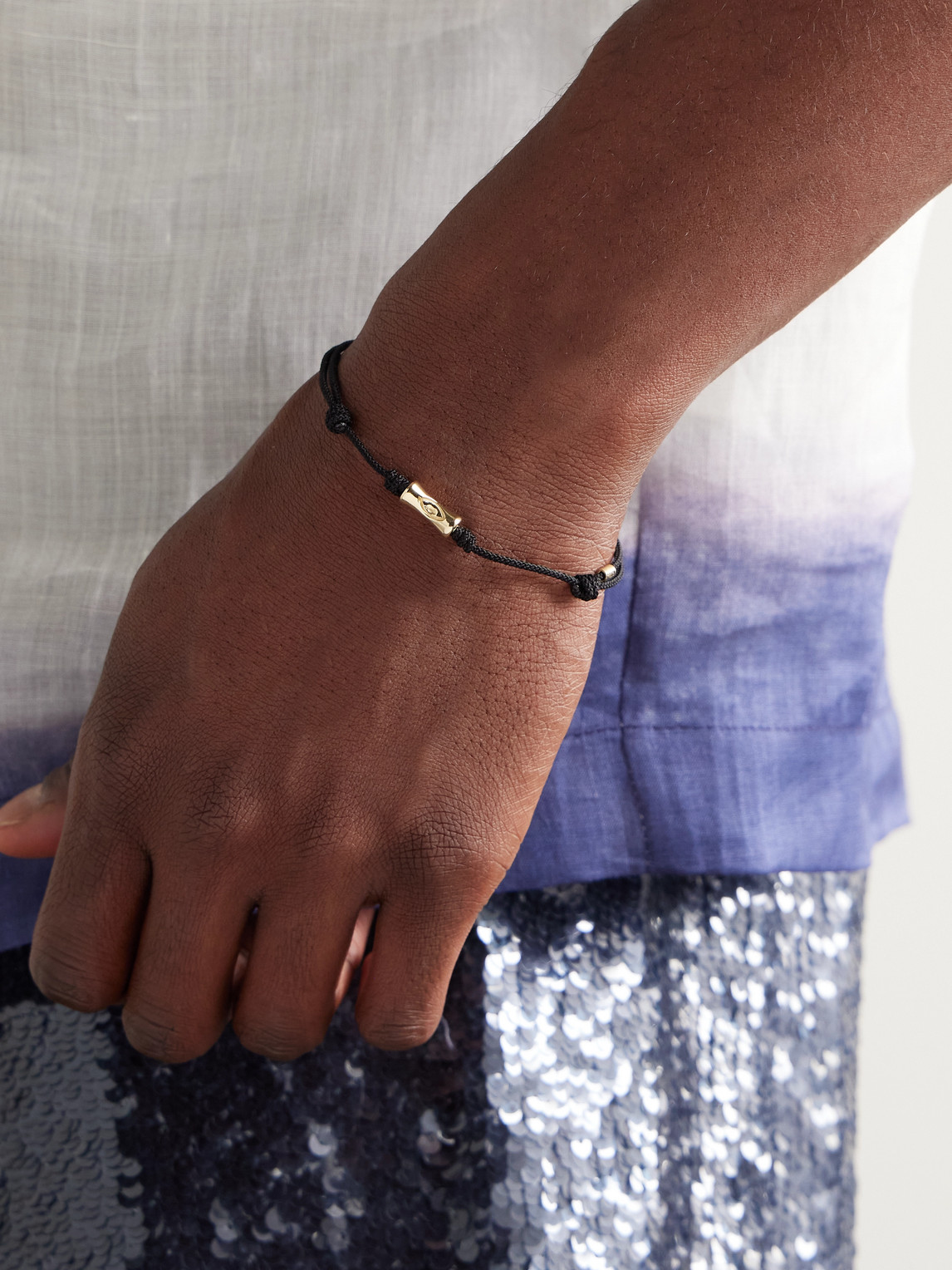 Luis Morais 14-karat Gold And Cord Bracelet