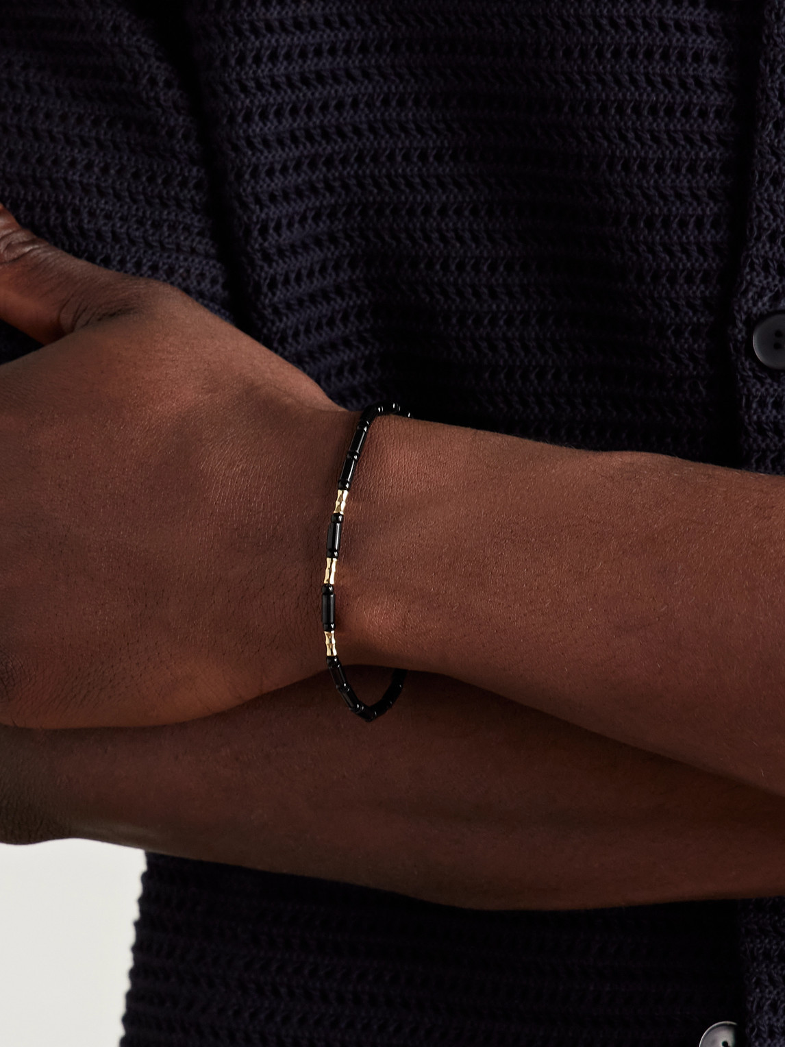 Luis Morais 14-karat Gold Onyx Bracelet