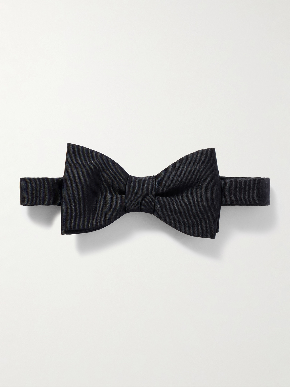  Mr P. - Silk Bow-tie And Pocket Square Set - Men - Black 