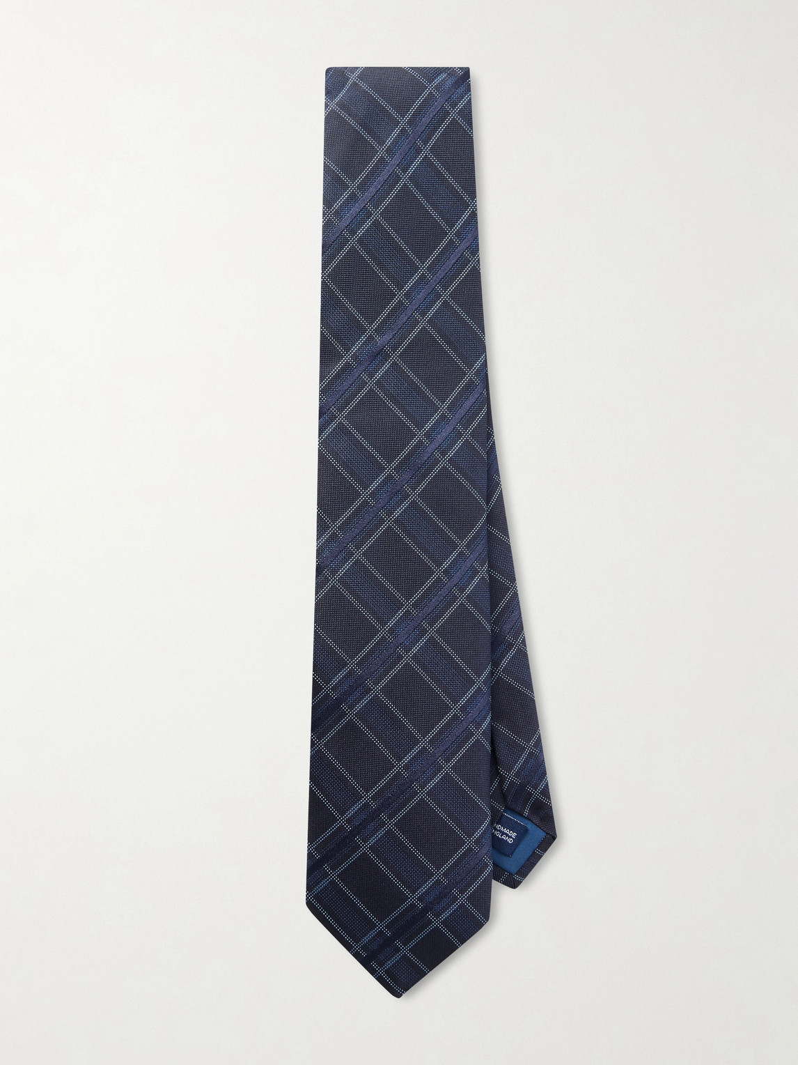 MR P. 8cm Checked Silk Tie - Men