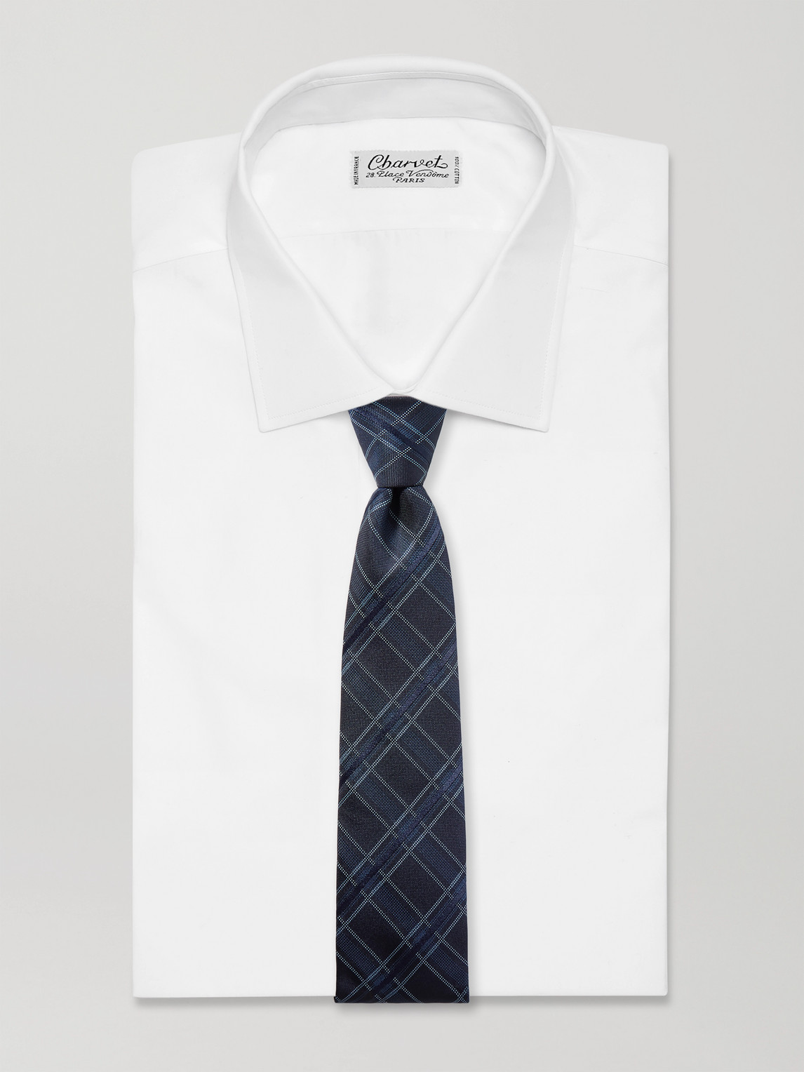 8cm Checked Silk Tie — 2