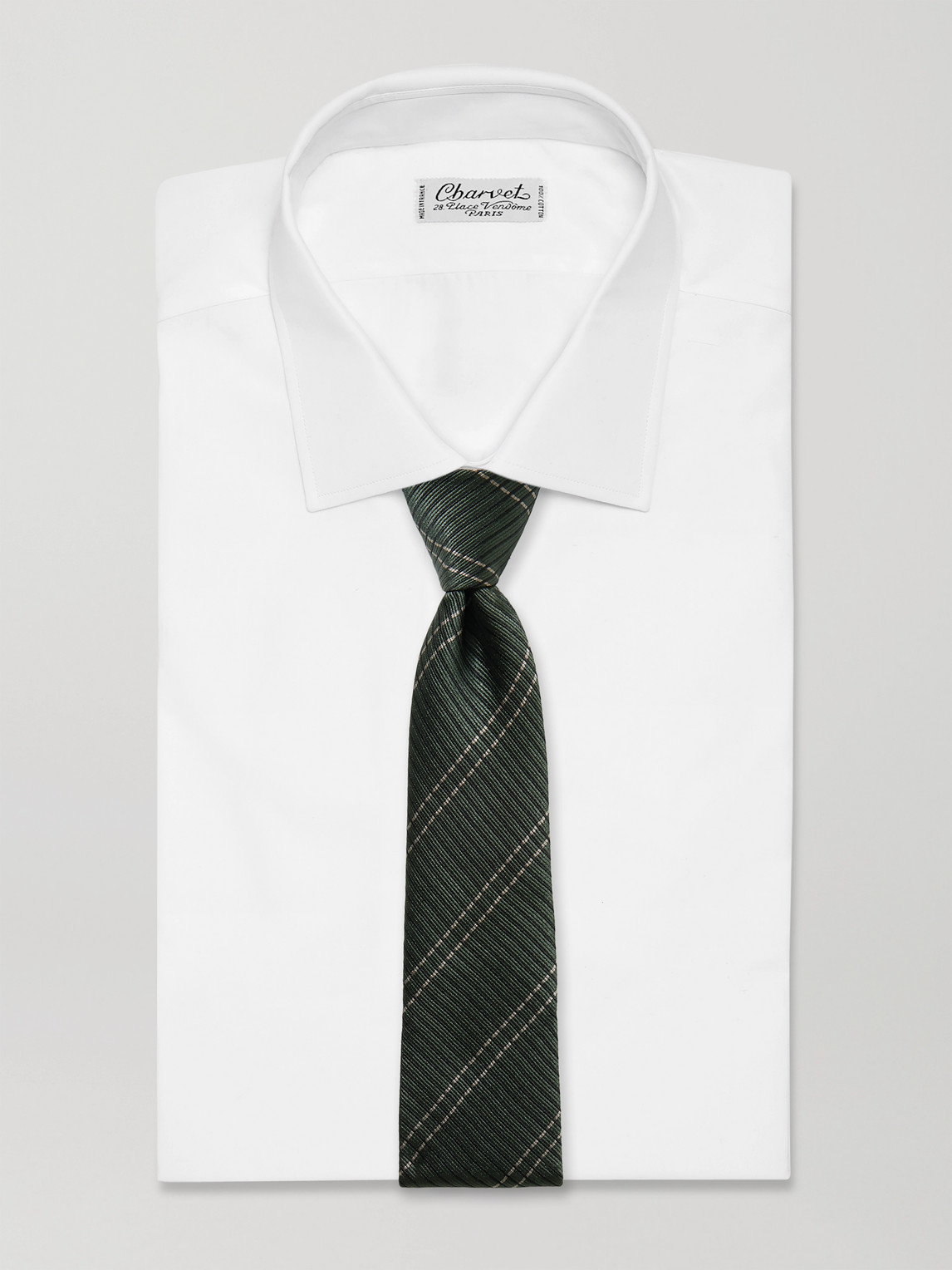 8cm Checked Silk-Twill Tie — 2