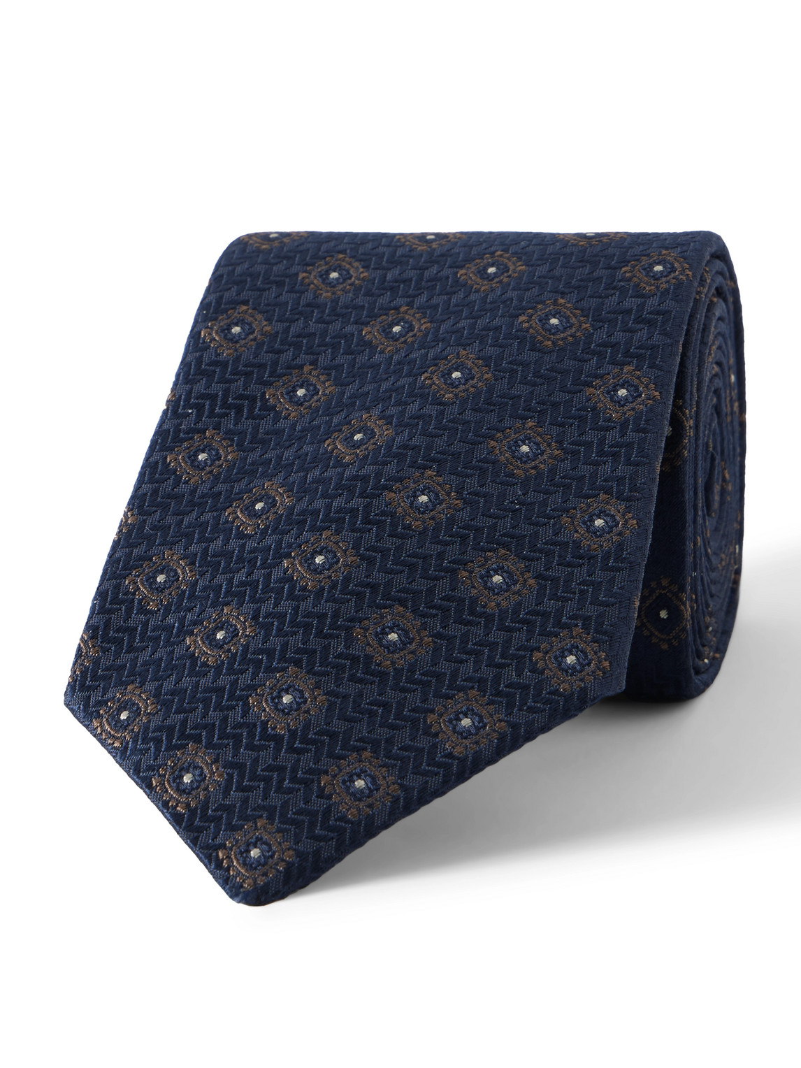 Brunello Cucinelli 8cm Silk-jacquard Tie In Blue